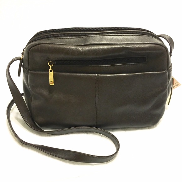 SOLD! NWT Large Leather Crossbody Bag