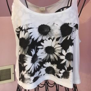 White Cropped Tank Top