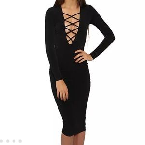 Kylie Jenner style Sexy black dress