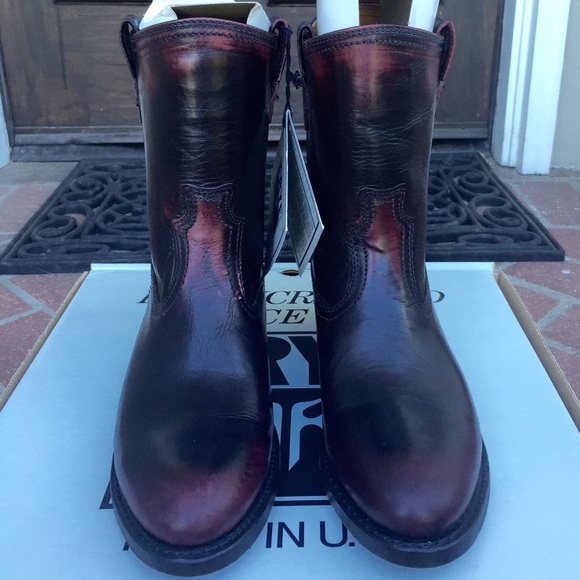 NWT Frye Jet Boot Roper in plum - Picture 4 of 4