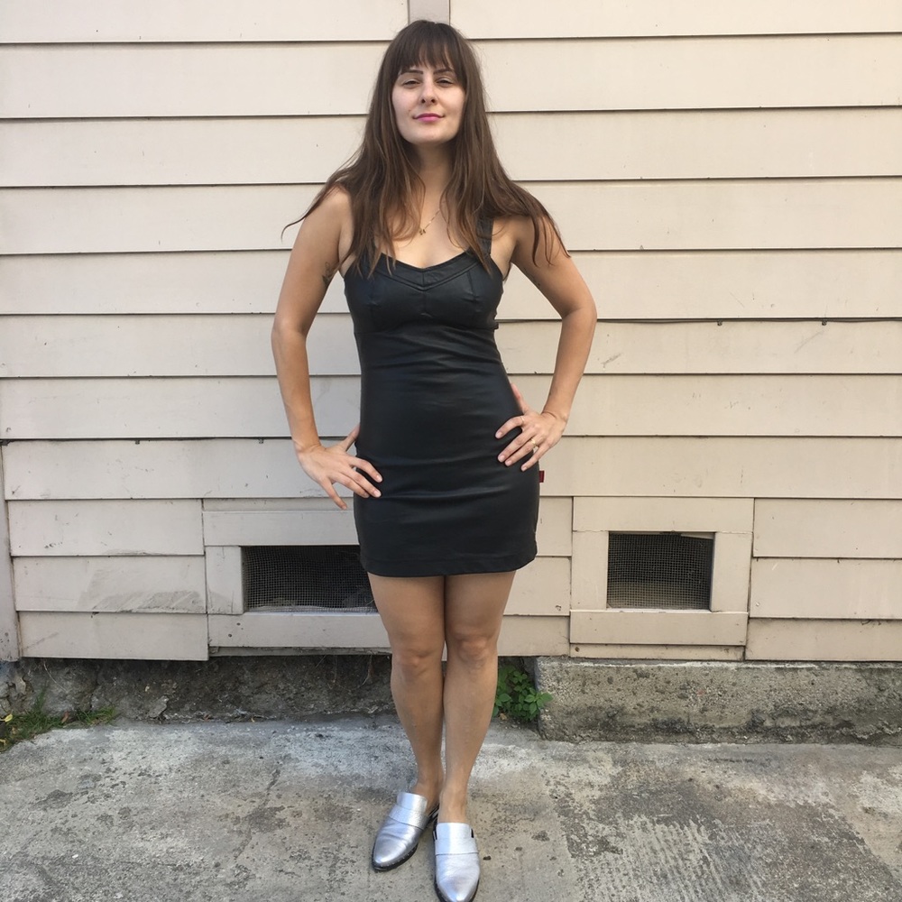 Tripp NYC Faux Leather Dress