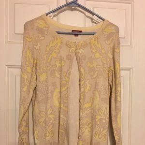 Yellow and cream cardigan