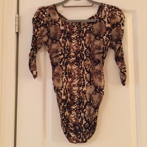 Snakeskin three quarter sleeve shirt - Picture 1 of 2