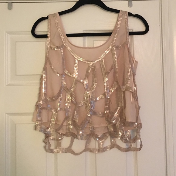 Sequin crop top