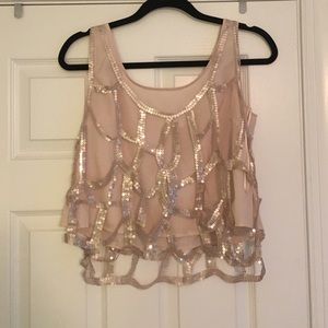 Sequin crop top