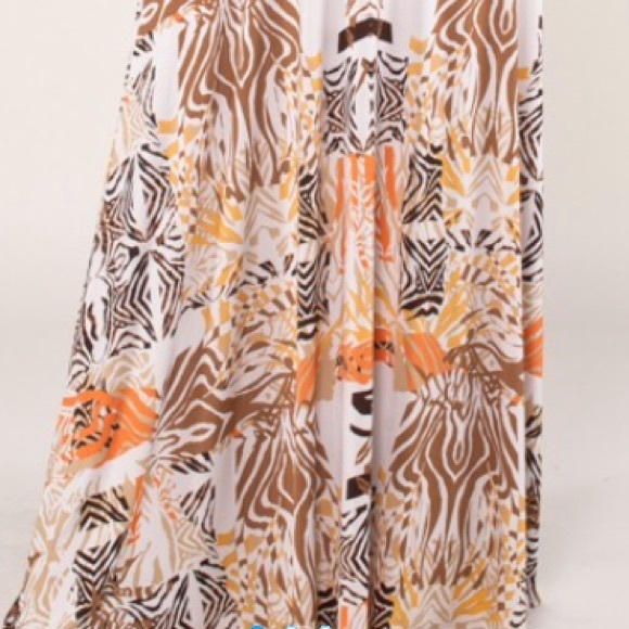 Bohemian Ethnic Print Long Maxi Dress Medium or XL - Picture 2 of 2