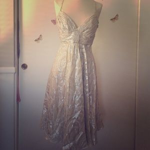 Anne Klein silver party dress size 12 NWTs