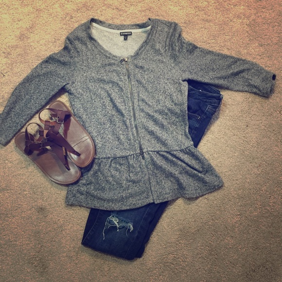 Express Gray Zip-up