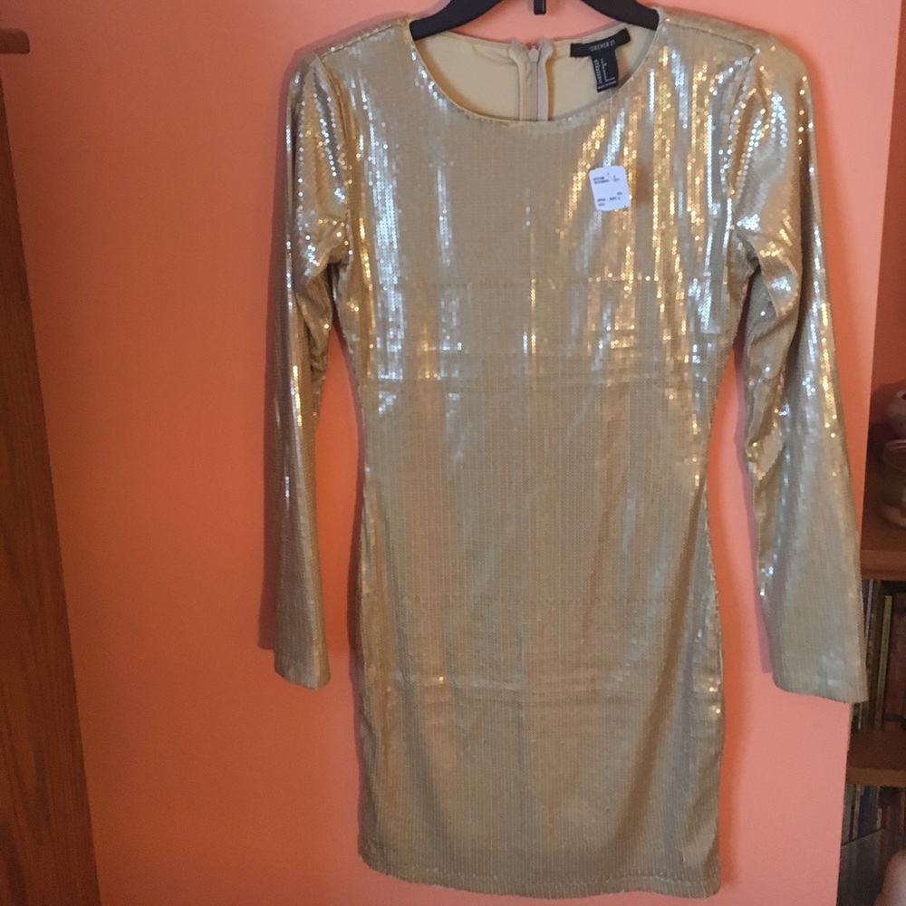 Forever 21 Gold Sequin Dress