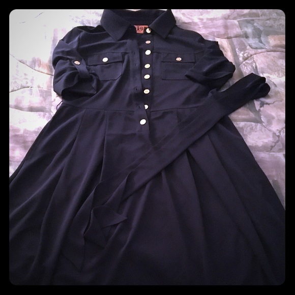 Tory Burch dress in Navy Blue with gold buttons