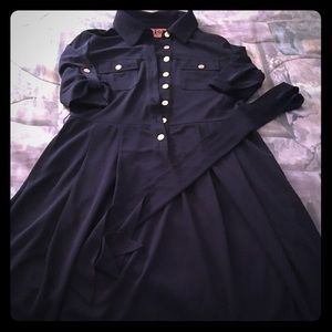 Tory Burch dress in Navy Blue with gold buttons