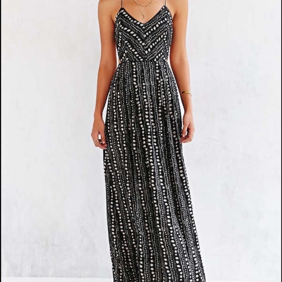Black and white maxi dress
