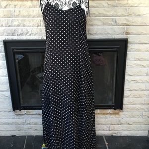 Black and white polka dot dress
