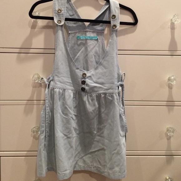 LF light denim jumper dress