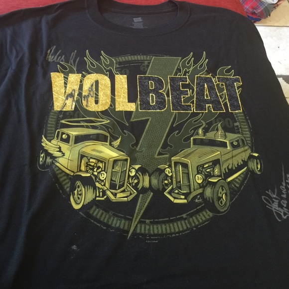 Volbeat AUTOGRAPHED 2012 tour shirt