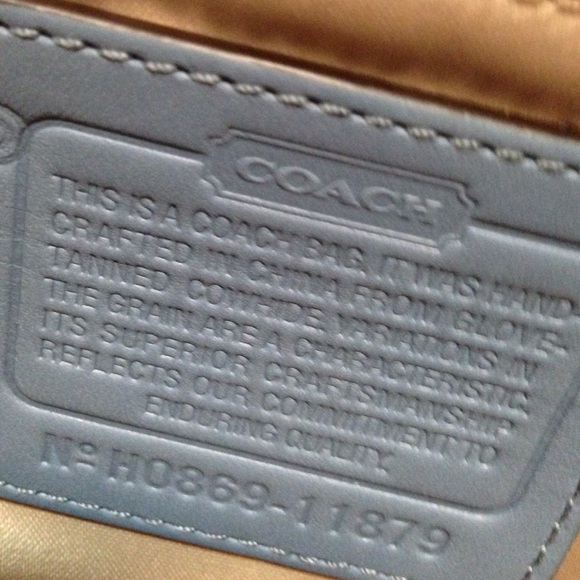 Coach legacy soft blue leather flap bag Nwt - Picture 3 of 4