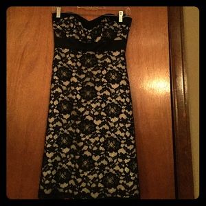 Strapless lace White House Black Market dress