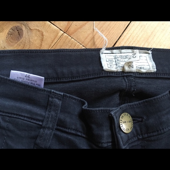 Current Elliott Washed Black Flat Pocket Cargo 27 - Picture 2 of 4