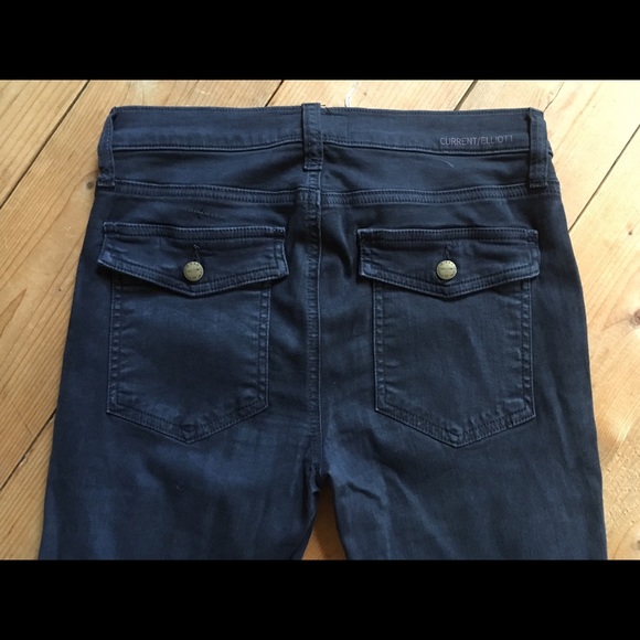 Current Elliott Washed Black Flat Pocket Cargo 27 - Picture 3 of 4