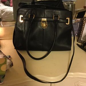 Black leather Calvin Klein bag