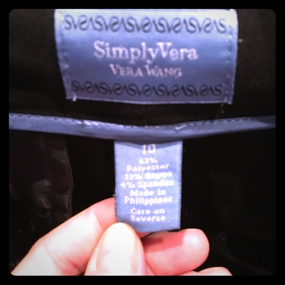 Simply Vera Black Wide-Leg Dress Pants