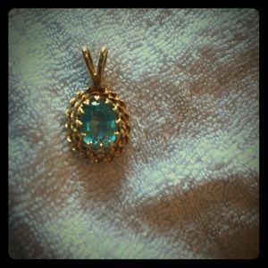 💖FINAL price! 14k blue topaz pendant. Price firm!