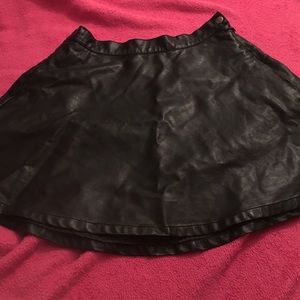 Faux Leather Skater Skirt.