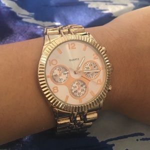 Rose gold watch