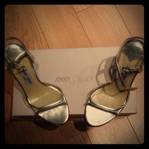 Jimmy Choo Metallic Nappa Silver 36.5 (size 6.5)