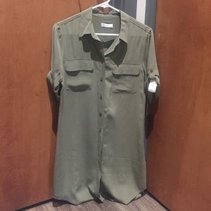 Equipment silk shirt dress