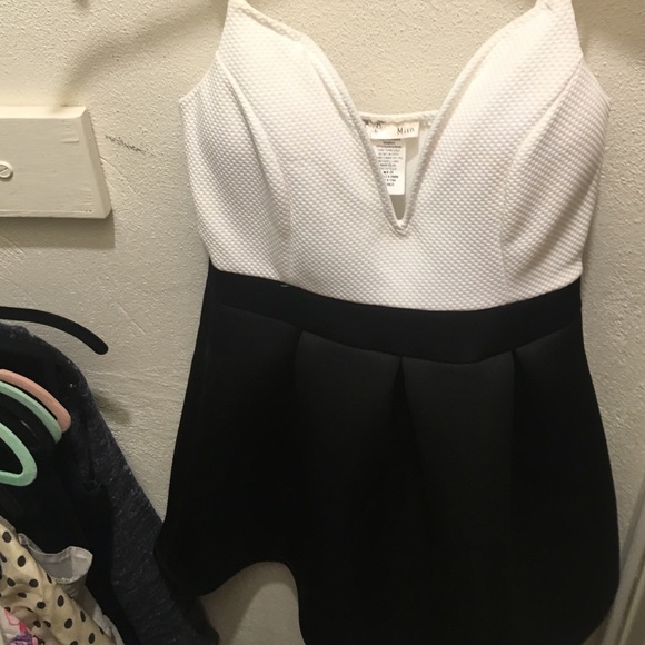 NWOT Black and White Boutique dress