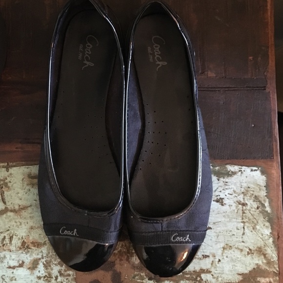 Coach black flats