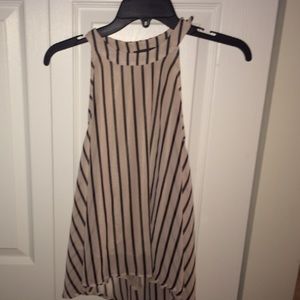 Stripe high neck tank