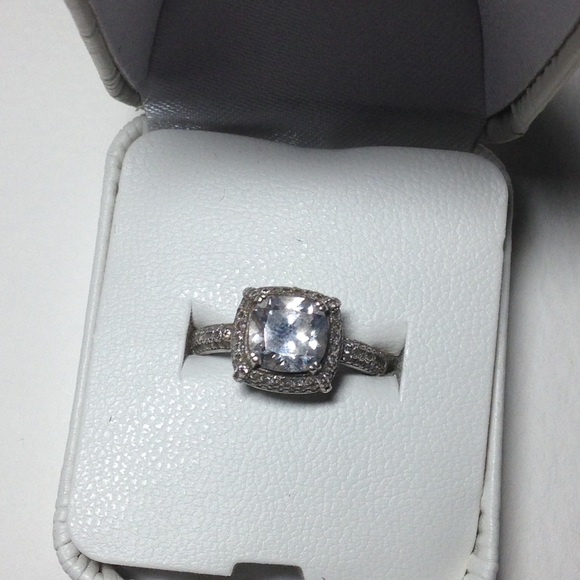 Cubic Zirconia Sterling Silver Ring Size 8