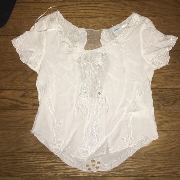 Kiminchi Blue lace decal shirt