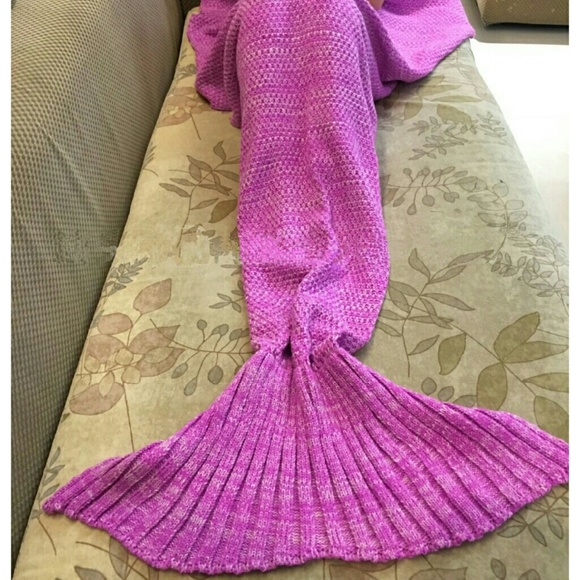 LATE NIGHT SALE! Purple Mermaid Tail blanket