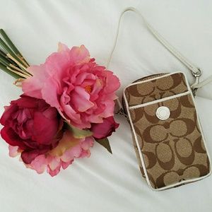 Coach Signature Camera/Phone Case/Wristlet