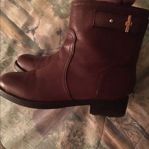 Tory Burch leather booties in brown