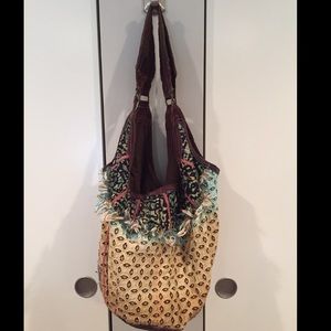 Free People Tote in bohemian tie dye print