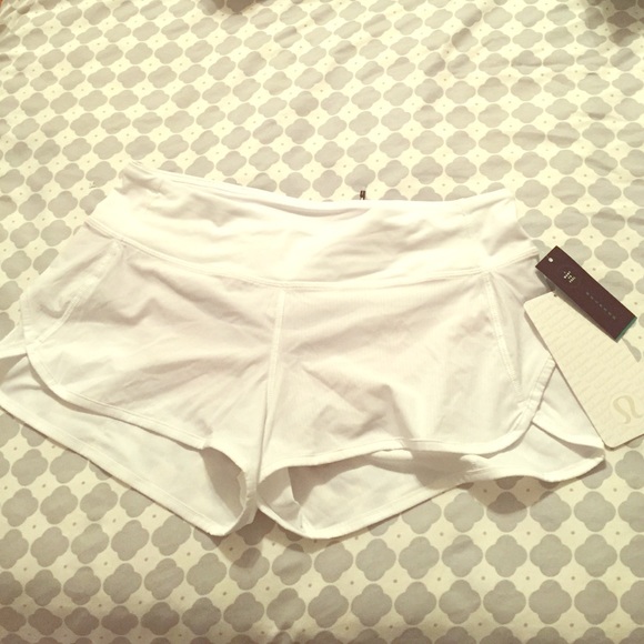 Lulu Lemon Speed Short White New With Tags