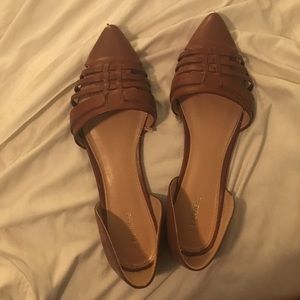 Brownish Colored Pointed Toe Flats