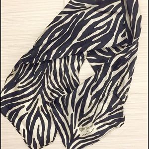 NWOT Longchamp zebra silk neck scarf