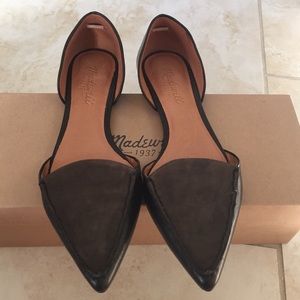 Madewell black pointy toe flats