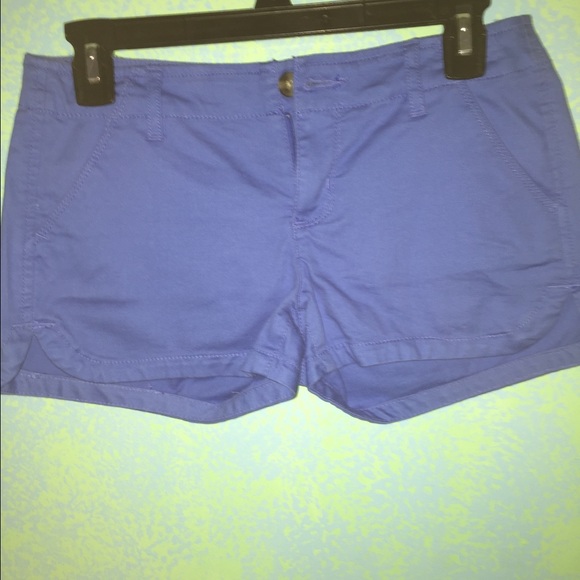 Bright blue jean shorts