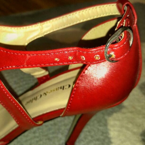 NEW RED HEELS POINT TOE SIZE 7 - Picture 2 of 4
