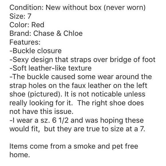 NEW RED HEELS POINT TOE SIZE 7 - Picture 4 of 4