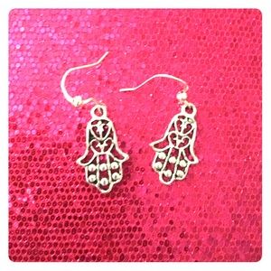 Hamsa earrings. Handmade