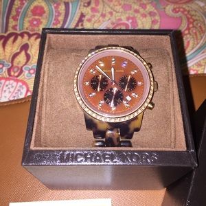 Michael Kors tortoise shell watch