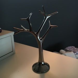 Silver jewelry tree