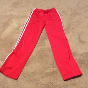 Red women's athletic pants